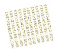 Healifty Etiquetas de Precio Cubo Abs Transparentes Medianas Números Dorados, 10 Unidades, Expositores para Joyería, Relojes y Tiendas Minoristas, Visualización Clara y Duradera