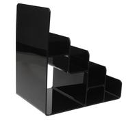 Healifty Expositor Acrílico Multicapa Para Carteras y Gafas De Sol, 4 Niveles, Color Negro, Organizador Compacto Para Tienda y Hogar, Soporte Durable Para Bolsos y Anteojos