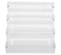 Healifty Expositor de Bolígrafos Acrílico Transparente 192 Ranuras Soporte de Escritorio Escalonado de 4 Niveles para Clasificación y Exhibición Portalápices Multifuncional para Oficina