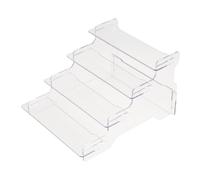 Healifty Expositor De Modelos Transparente De Plástico Pet 4 Niveles Escalera Desmontable Soporte para Figuras y Joyas Almacenamiento Organizador para Hogar y Oficina