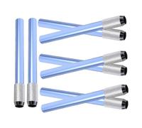 Healifty Extensores de Lápiz de Metal Azul 8 Piezas, Herramienta Extensible para Lápices Cortos, Soporte Alargador para Dibujo Artístico y Material Escolar, Accesorio Portátil para