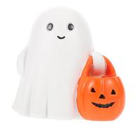 Healifty Figura de Resina Fantasma y Calabaza Miniatura Decoración Halloween Mesa Hogar Oficina Estantería Adorno Festivo Compacto