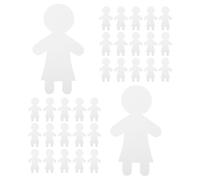 Healifty Figuras Humanas de Cartón Blancas para Manualidades Infantiles 40 Piezas Recortables para Dibujo Pintura y Proyectos Creativos Preescolar y Aula