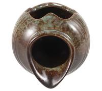 Healifty Fuente de Agua de Cerámica Pequeña para Exteriores, Decoración de Jardín Japonés, Filtro de Circulación y Diseño de Fondo Abierto para Patio y Fuente al Aire Libre