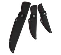 Healifty Funda Protectora de Tela Oxford Negra para Cuchillos con Botón, y Resistente, 3 Piezas para Protección Integral en Cocina, Viaje y Exteriores