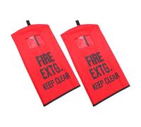 Healifty Funda Protectora para Extintor de 2 Piezas Resistente al Agua Polvo, Ventana Transparente, Fácil Instalación para Seguridad Industrial y Pública