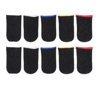 Healifty Fundas para Dedos de Nailon Transpirables 10 Unidades, Mangas Elásticas para Pulgar para Juegos Móviles, Protección Antidesgaste y Sensibilidad Táctil para Color Color Aleatorio