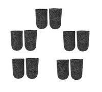 Healifty Fundas para Dedos para Juegos Pantalla Táctil, Mangas Transpirables Elásticas, 10 Piezas Negro Talla Única para Gamers Móviles
