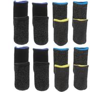 Healifty Fundas Protectoras para Dedos Transpirables Antideslizantes, 8 Pares Delgadas Multicolor, Mangas para Dedos de Pantalla Táctil para Juegos Móviles y Control Color Aleatorio