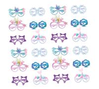 Healifty Gafas de Papel Temática de Sirena 24 Unidades para Fiesta Infantil Decorativas y Ligeras para Cumpleaños Shower y Fiestas de Disfraces