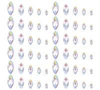 Healifty Gemas De Imitación Acrílicos Brillantes 600 Piezas Tamaño Mixto Forma Ojo De Caballo Para Decoración De Uñas y Fundas De Teléfono Joyas De Cristal Ab