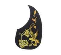 Healifty Golpeador de Guitarra Acústica y Clásica de Plástico Diseño Colibrí Dorado Placa Protectora Forma de Gota para Protección contra Rayaduras y Uso Piezas de Guitarra