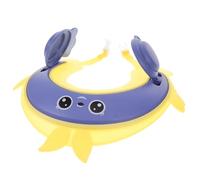 Healifty Gorro de Ducha para Ñiño Ajustable de Silicona, Protector de Ojos y Orejas para 0-18 Años, Visera Amarilla para Baño y Lavado de Cabello Infantil