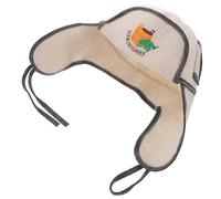 Healifty Gorro de Sauna de Lana, Sombrero de Sauna Estilo Nórdico Bordado de Patrón de Cubo de Madera, Protección Térmica Cuero Cabelludo, para Hombres y Mujeres, Viaje y Sala de Vapor