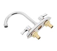 Healifty Grifo de Cocina Diseño Simple y Elegante de Metal Plata 3 Orificios, Instalación Fácil y Buen Rendimiento Color Aleatorio Varios estilos para Varios estilos