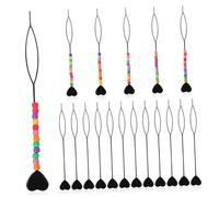 Healifty Herramienta para Tirar del Cabello Caballo y Cuentas para Peinar de Caballo 18 Piezas Flexibles para Trenzador Pelo Niñas Fácil de Usar Seguro para Peinados Diarios