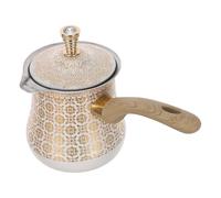 Healifty Hervidor de Café Turco de Acero Inoxidable 720Ml Cafetera para Estufa Multifuncional Jarra para Espumar Leche y Derretir Mantequilla Olla para Preparar Bebidas Calientes