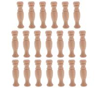 Healifty Husillos de Madera Maciza Decorativos 20 Pcs 7.2x1.8 Cm Balaustres Romanos para Barandillas y Decoración de Muebles en Restaurante y Hogar