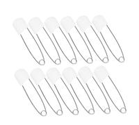 Healifty Imperdibles de Pañal Grandes 30 Piezas en Blanco, Multiuso y Confiables Aleación de Zinc y Pp Reutilizable para Padres y Bebés