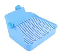 Healifty Inodoro para Mascotas Azul, Entrenador para IR al Baño para Hámsteres y Conejos, Bandeja Cuadrada de Tamaño Mediano Diseño de Pared para Animales Pequeños, Uso en Color Aleatorio