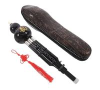 Healifty Instrumento Tradicional Hulusi de Tono C Flauta de Calabaza Étnica para Principiantes y Adultos y Cuproníquel con Funda Fácil de Limpiar y Desmontar Color Negro Color Aleatorio