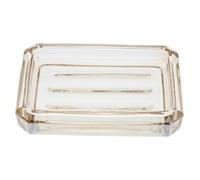 Healifty Jabonera de Vidrio Transparente Antideslizante Bandeja Elegante para Cocina y Baño Soporte Decorativo para Jabón Sólido