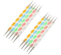 Healifty Juego de 10 Herramientas para Modelar Arcilla Puntas Esféricas Dobles, Lápices de Punteado para Arte Estampado en Cerámica, Ideales para Pintura de Mandalas y Manualidades