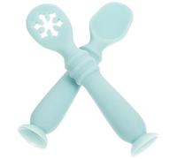 Healifty Juego de 2 Cucharas de Silicona para Masticar para Bebés Y Niños Pequeños Cuchara de Utensilios para Comer para Bebés para Niños de Más de 6 Meses Entrenamiento de