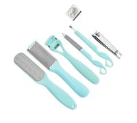 Healifty Juego de 7 Herramientas Profesionales para Pedicura y Eliminación de Callos Recortador de Uñas para Pies Lima Piel del Pie Kit Compacto Azul en Casa y Salones de Belleza