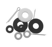 Healifty Juego de Arandelas Antivibración para Motocicletas, Espaciadores de Pedal de Acero Inoxidable y Plástico, Tornillos Reductores de Ruido Compatibles para Motocicletas, Accesorios