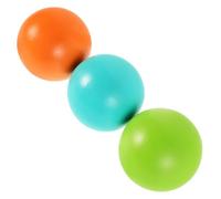 Healifty Juego de Croquet Madera 3 Piezas Bolas para Niños 7 Cm Colores Azul, Verde y Naranja Natural Pino de Nueva Zelanda para Jardín Juegos al Aire Libre Recreativo Familiar