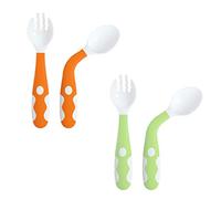 HEALIFTY Juego de cucharas de tenedor para niños Doblado Cubiertos Práctica para bebés Alimentación Vajilla 4 piezas