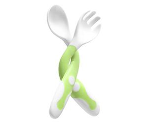 HEALIFTY Juego de cucharas de tenedor para niños Doblado Cubiertos Práctica para bebés Alimentación Vajilla 2 piezas