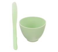 Healifty Juego de Cuenco para Mascarillas Faciales y Palo de Mezcla Grande, Tazón de Silicona Suave Verde, Kit de Belleza Profesional para Salón y Uso Casero