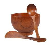 Healifty Juego de Mezclas de Madera para Mascarillas Faciales con Espátula y Tazón, Herramienta Versátil para Cuidado Facial en Salones y Uso DIY