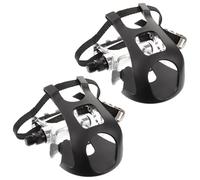 Healifty Juego de Pedales para Bicicletas Estáticas Reposapiés Aleación de Aluminio 1 Par Izquierdo y Derecho Compatible Bicicletas de Pedales Giratorios para Ejercicio Casa