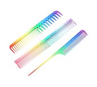 Healifty Juego De Peines De Peluquería Coloridos 3 Piezas, Peines Antiestáticos Para Cortar y Peinar El Cabello, Dientes Suaves Para Mujeres y Niñas, Uso Diario Peluquería y Hogar