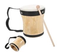 Healifty Juguete Musical Educativo de Percusión para Niños Negro, Ligero y Cómodo de Sostener, Fabricado en Madera y Piel de Oveja, Adecuado para Celebraciones Musicales y Actuaciones