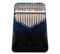 Healifty Kalimba Teclas de Madera Sólida Piano de Pulgar Portátil Instrumento para Principiantes Diseño Degradado Azul Elegante Música Folk Práctica y Colección Portátil