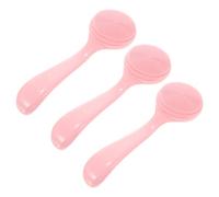 Healifty Kit De 3 Piezas De Masajeador Facial para Mujer Exfoliante Manual para Quitar Las Manos Cepillo De Limpieza Limpiador Portátil Cepillos De Silicona Y Depurador Rosa para