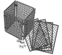 Healifty Kit de Accesorios de Valla Militar para Figuras, 12 Piezas de Juguetes de Construcción DIY, Color Gris Oscuro, para Niños, Escena Simulada de Guerra y Decoración de Fiesta Militar