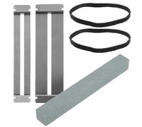Healifty Kit de Herramientas para Reparación de Guitarra Protectores de Diapasón Piedra de Pulido Verde y 3 Almohadillas Extractor de Trastes y Bandas Elásticas Compatible Guitarras