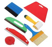 Healifty Kit para Alisar Papel Tapiz y Vinilos para Vehículos 7 Piezas Escobilla de Goma Pequeña Raspador Semicircular de Borde Suave para Aplicar Láminas en Ventanas y Detallado