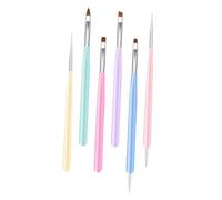 Healifty Lápices para Uñas Gel 6 Piezas Doble Punta Tamaño Compacto para Manicura Profesional Uso en Salón y Hogar Kit de Decoración de Uñas Colores Pastel