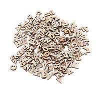 Healifty Letras De Madera Abecedario Para Manualidades Rebanada De Madera De Navidad Natural 200 Piezas Mini Adornos Para Scrapbooking Diy Craft Decor Juguete Educativo Para Niños 0.59 in