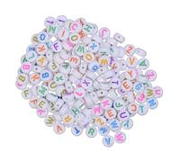 Healifty Letras para Hacer Pulseras y Accesorios de Plástico Cuentas Redondas 500 Superficie Lisa y Agujero Mini, para Manualidades Infantiles