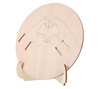 Healifty Letrero de Anuncio Recién Nacido de Madera Grabada Soporte, Expositor para 3 Pulseras de Hospital, Placa Conmemorativa para Sala de Maternidad, Decoración Funcional para Bebés