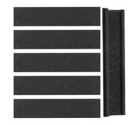 Healifty Lijadora de Puntas de Taco de Billar Negra Herramienta para Modelar y Reparar Tacos de Billar Kit 1 Pulidora de Plástico Tipo Bambú y 5 Hojas de Lija Accesorio Portátil para