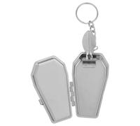 Healifty Llavero Cenicero Metálico Pequeño Forma de Ataúd, Portátil y Ligero para Viaje y Uso al Aire Libre, Accesorio Decorativo Funcional para Colgar Llaves, Adecuado Camping y Hogar