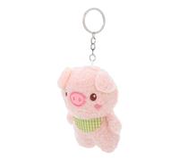 Healifty Llavero Colgante Decorativo de Cerdo de Peluche Rosa Algodón PP y Aleación de Zinc Obsequio Adecuado para Cumpleaños para Llaves, Bolsos y Mochilas